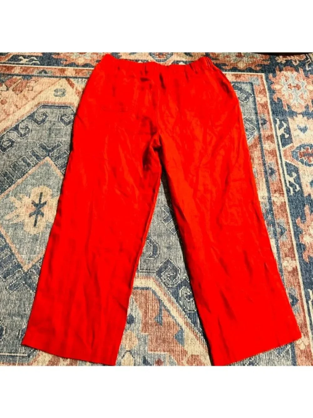 NWT Quince Womens European Linen Pants Size L Chili Sustainable Beach Coastal